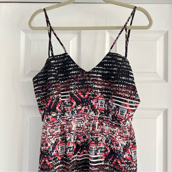 PARKER Black Pink Graphic Digital Print Sleeveless Maxi Dress Tie Back D… - Picture 3 of 12